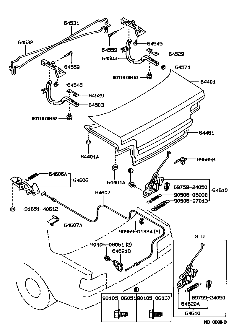 6105 — LUGGAGE COMPARTMENT DOOR & LOCK