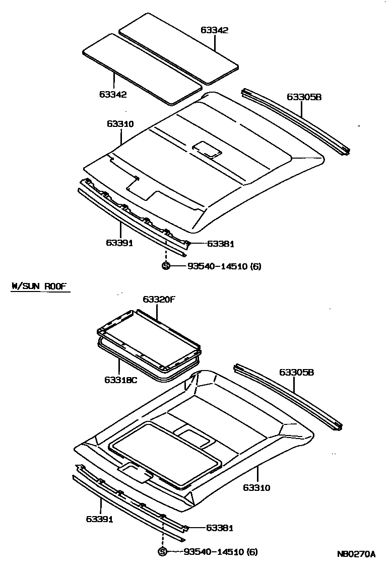 6402 — ROOF HEADLINING & SILENCER PAD