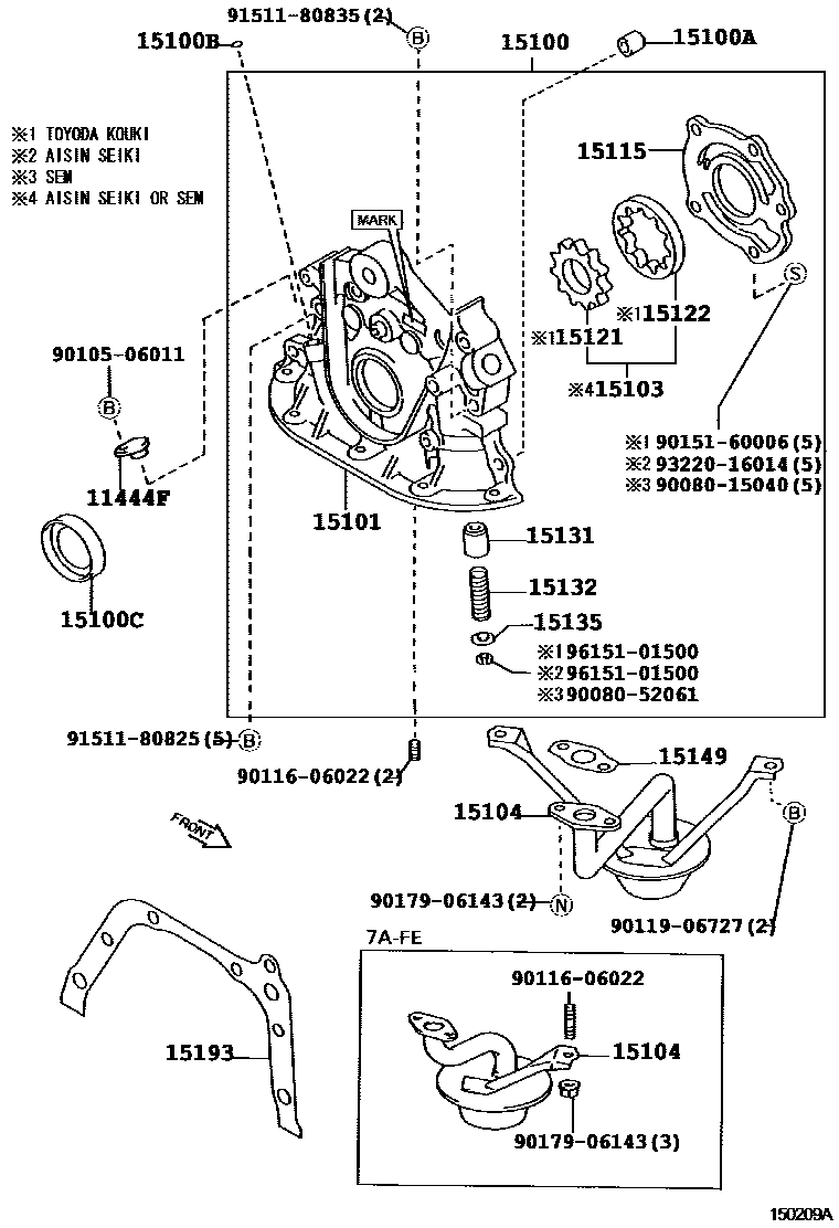 1501 — ENGINE OIL PUMP