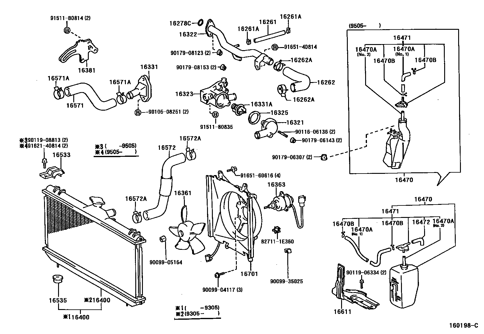 1603 — RADIATOR & WATER OUTLET