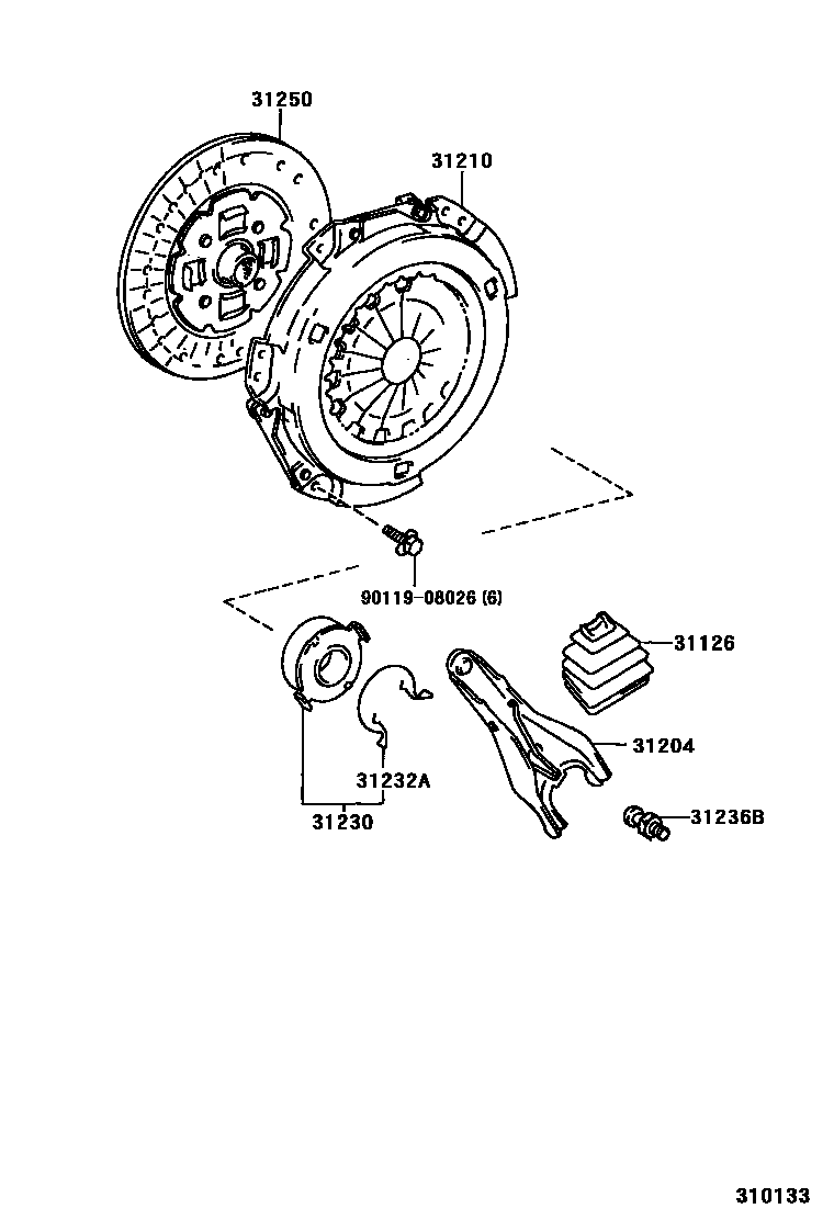 3101 — CLUTCH & RELEASE FORK