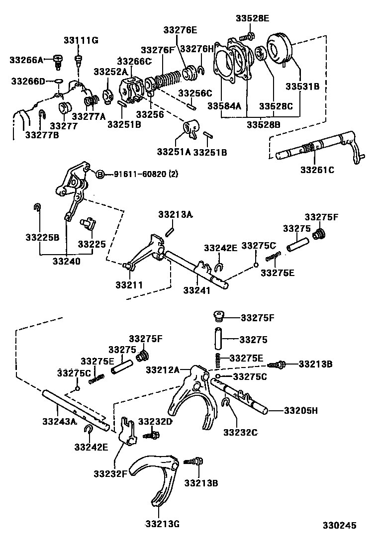 3307 — GEAR SHIFT FORK & LEVER SHAFT (MTM)