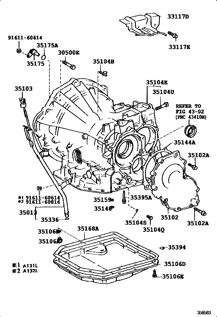 3503 — TRANSMISSION CASE & OIL PAN (ATM)