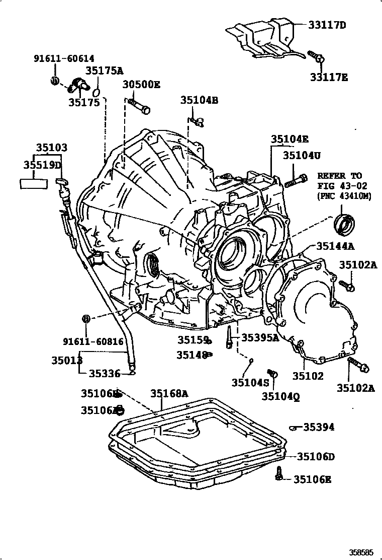 3503 — TRANSMISSION CASE & OIL PAN (ATM)