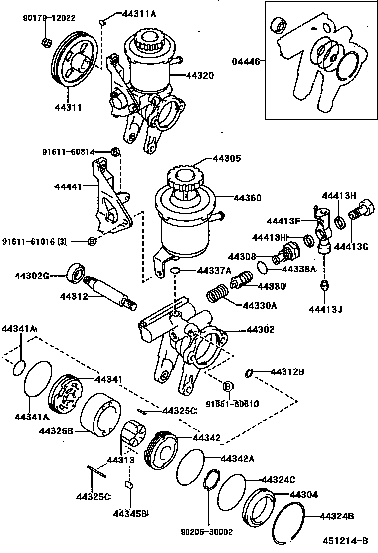 4502 — VANE PUMP & RESERVOIR (POWER STEERING)