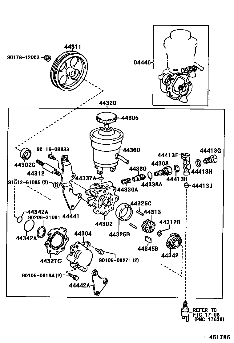 4502 — VANE PUMP & RESERVOIR (POWER STEERING)