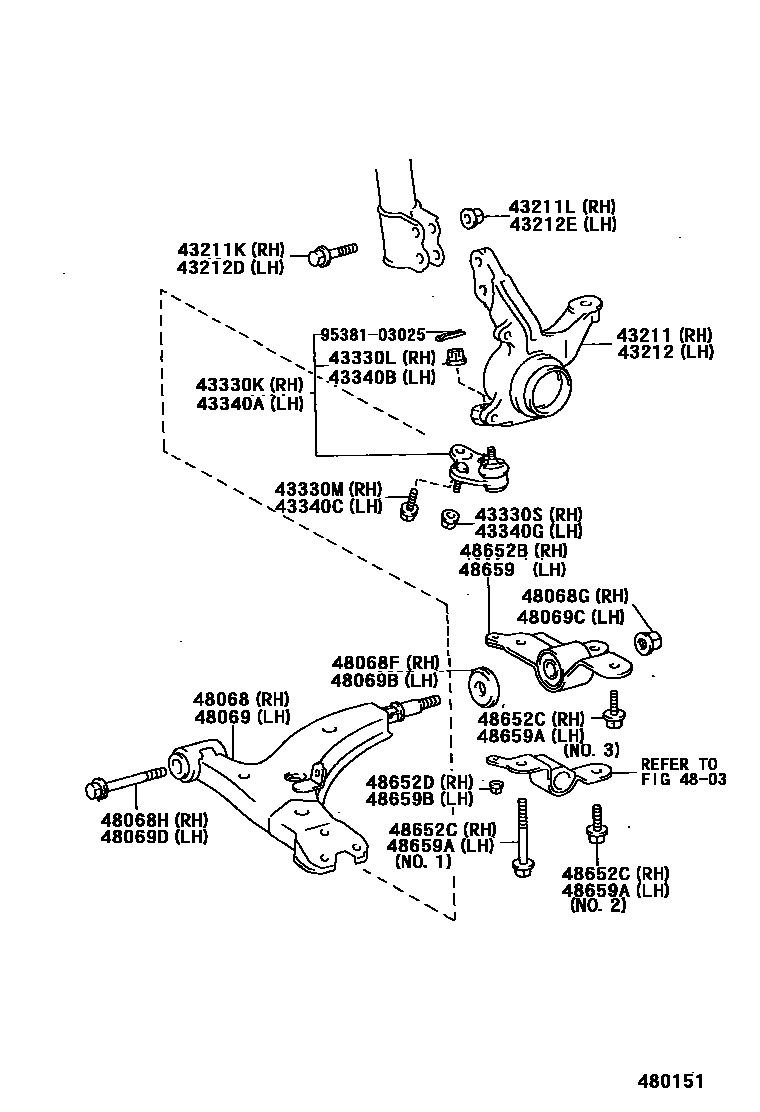 4802 — FRONT AXLE ARM & STEERING KNUCKLE