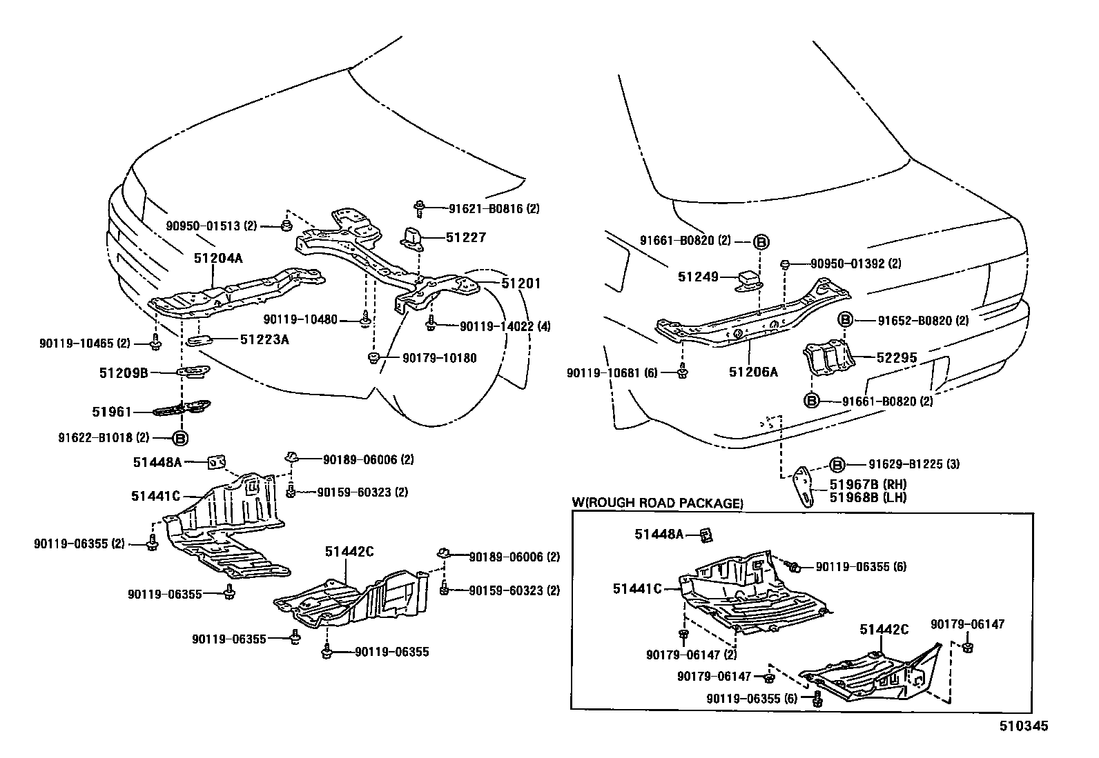 5102 — SUSPENSION CROSSMEMBER & UNDER COVER