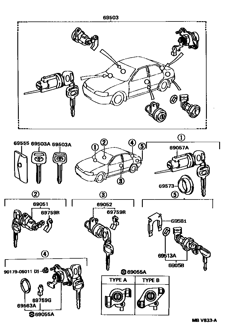 6712 — LOCK CYLINDER SET