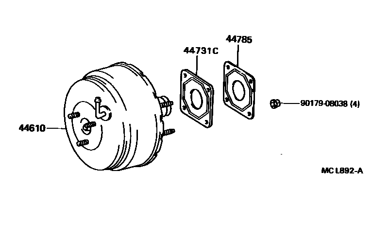 4703 — BRAKE BOOSTER & VACUUM TUBE