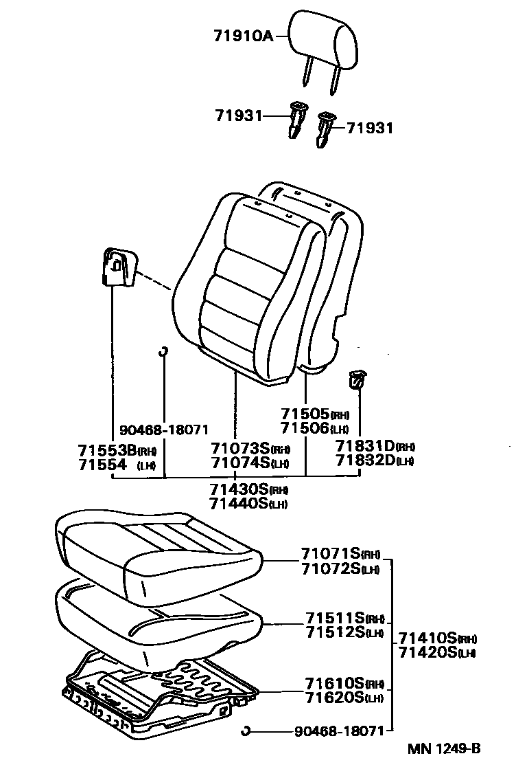 7101 — FRONT SEAT & SEAT TRACK
