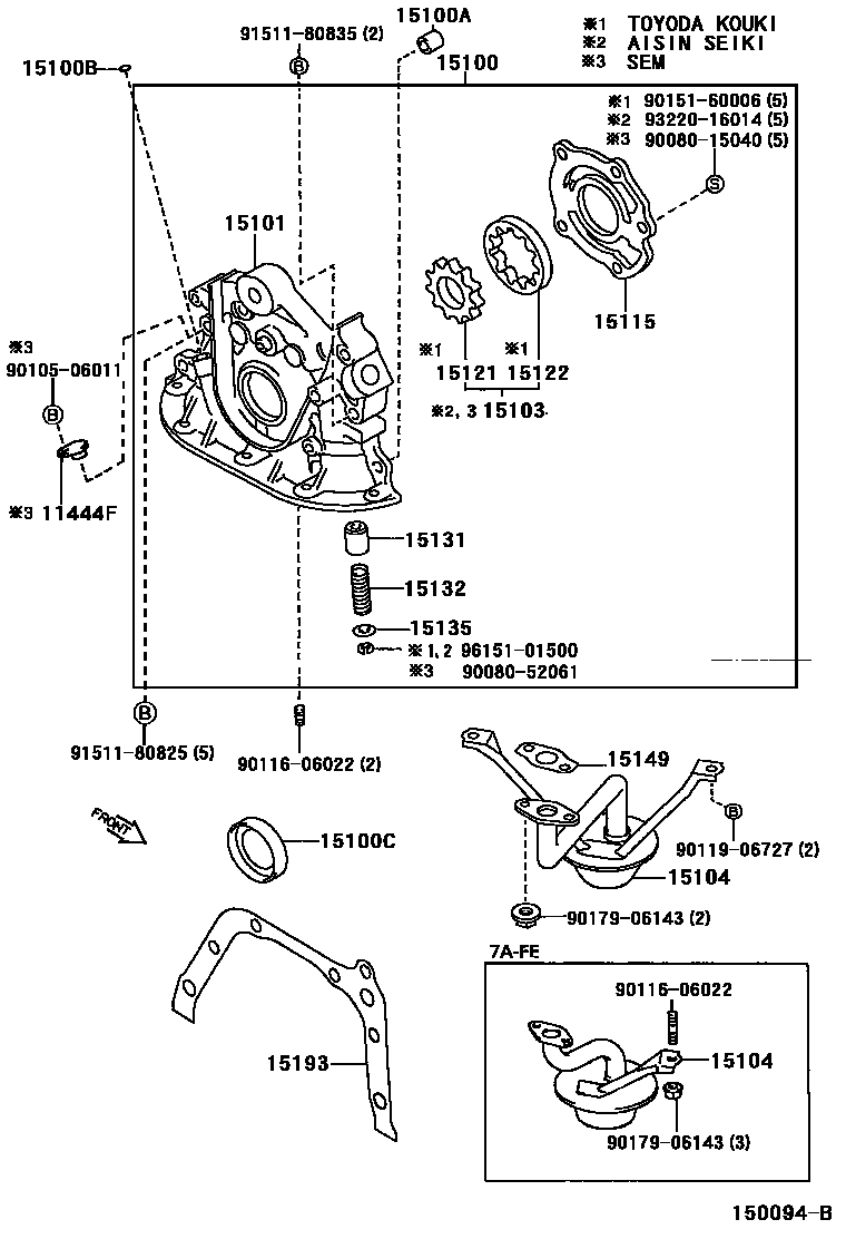 1501 — ENGINE OIL PUMP