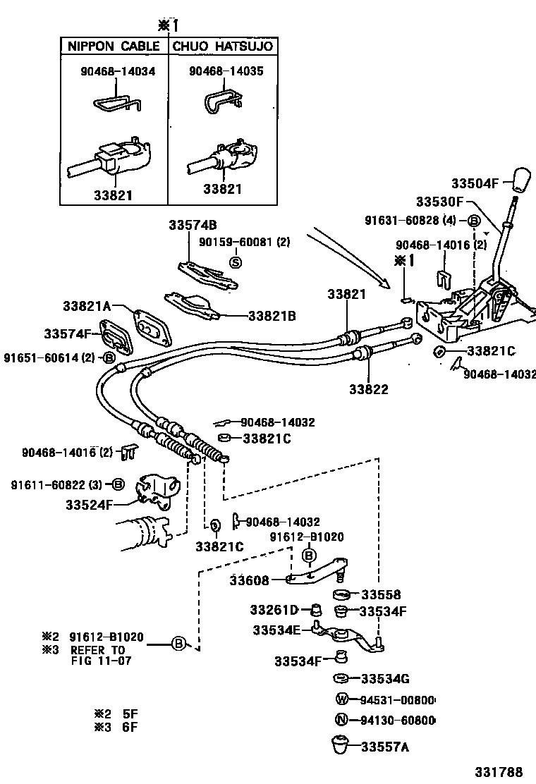 3312 — SHIFT LEVER & RETAINER