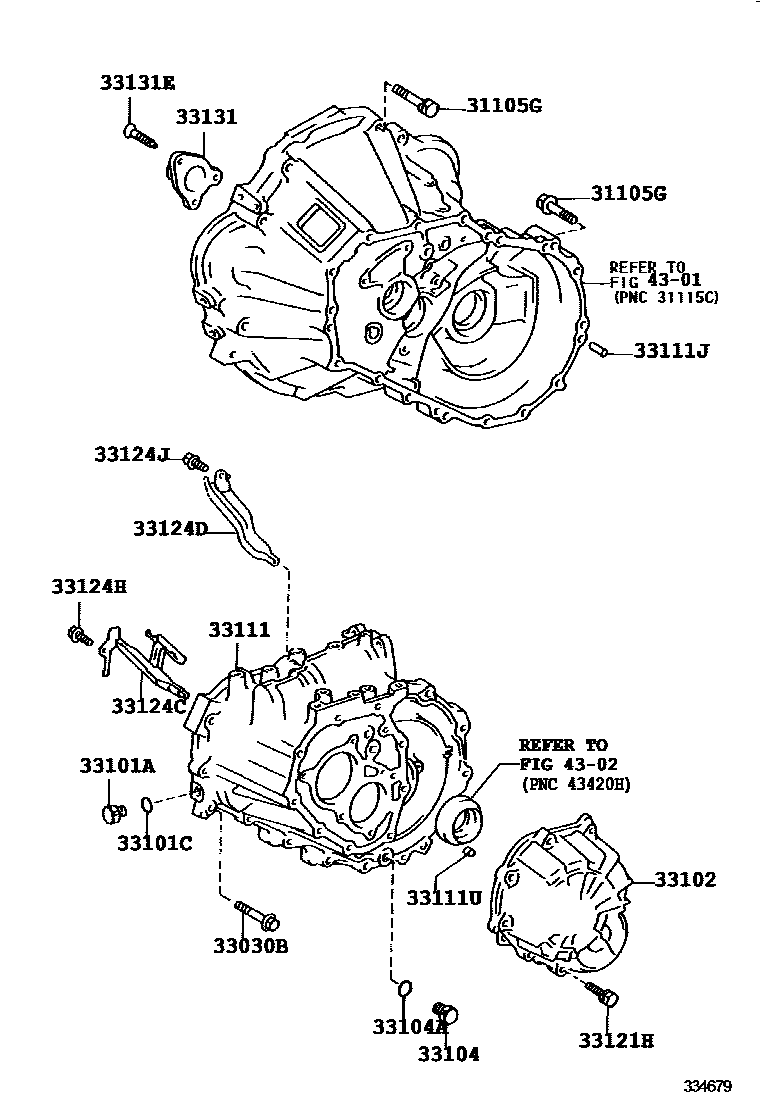3302 — CLUTCH HOUSING & TRANSMISSION CASE (MTM)