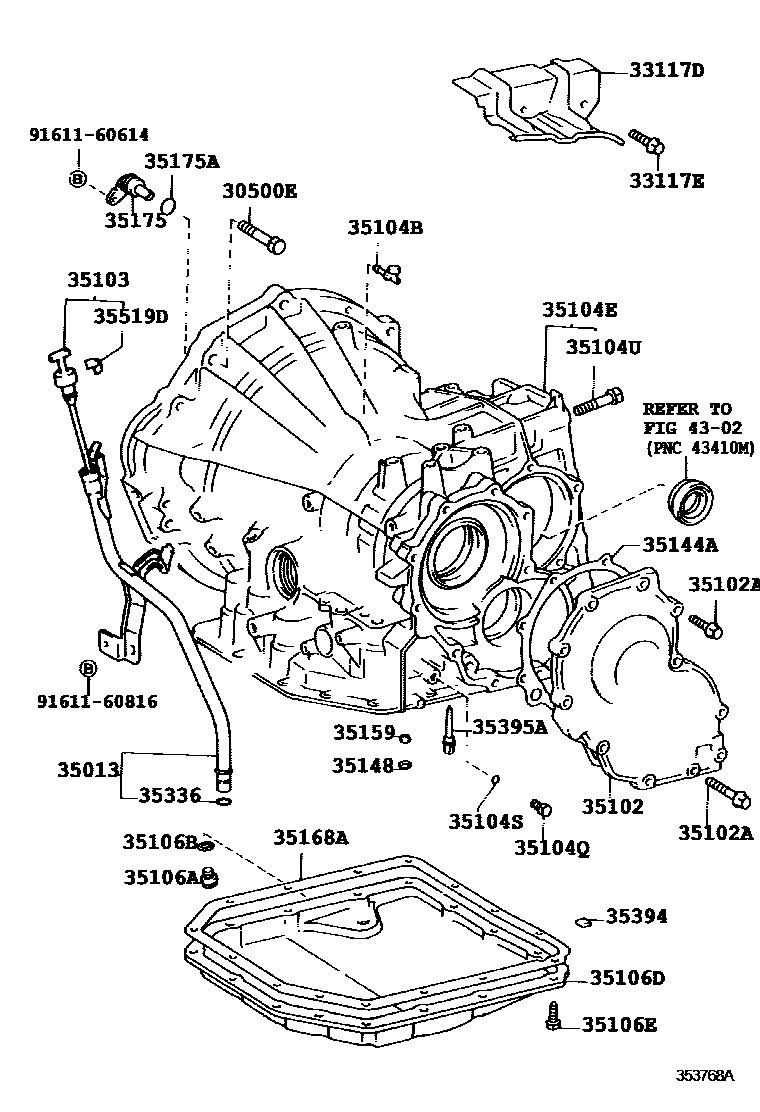 3503 — TRANSMISSION CASE & OIL PAN (ATM)