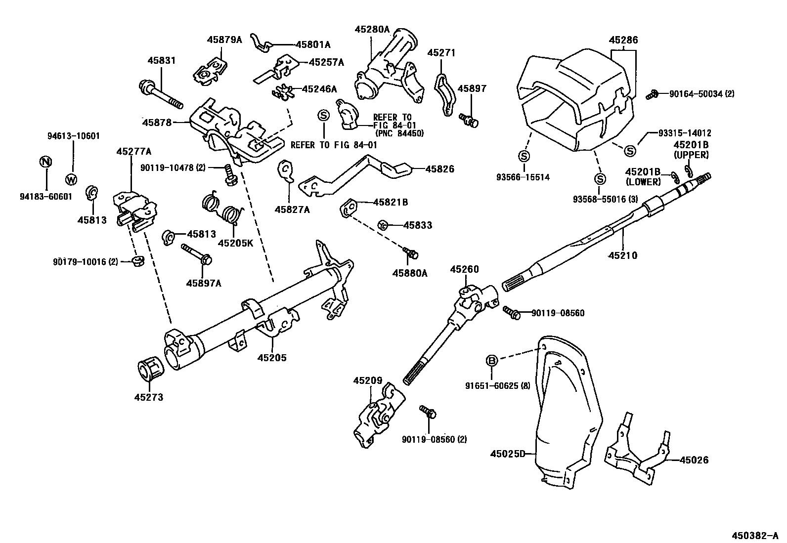 4501 — STEERING COLUMN & SHAFT
