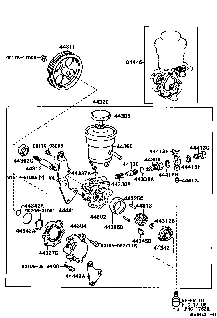 4502 — VANE PUMP & RESERVOIR (POWER STEERING)
