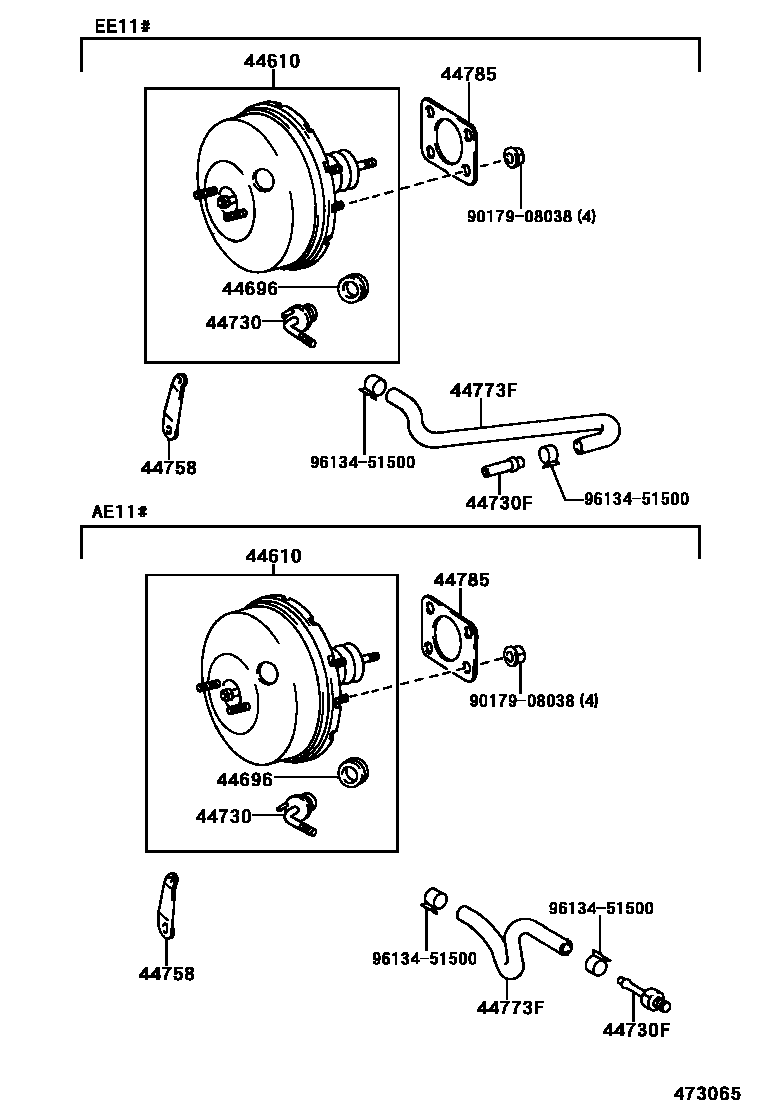 4703 — BRAKE BOOSTER & VACUUM TUBE