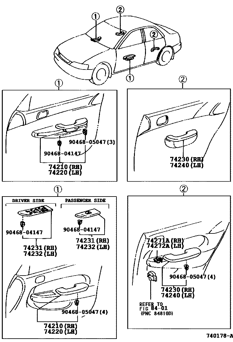 7401 — ARMREST & VISOR
