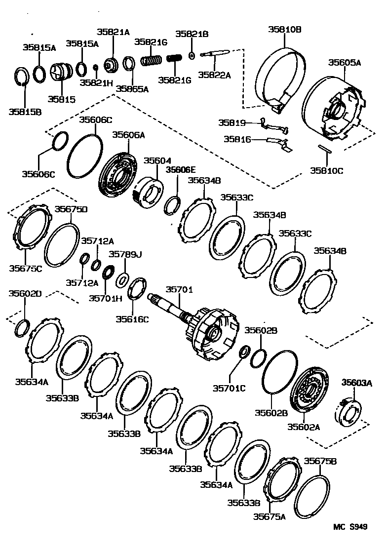 3507 — BRAKE BAND & MULTIPLE DISC CLUTCH (ATM)