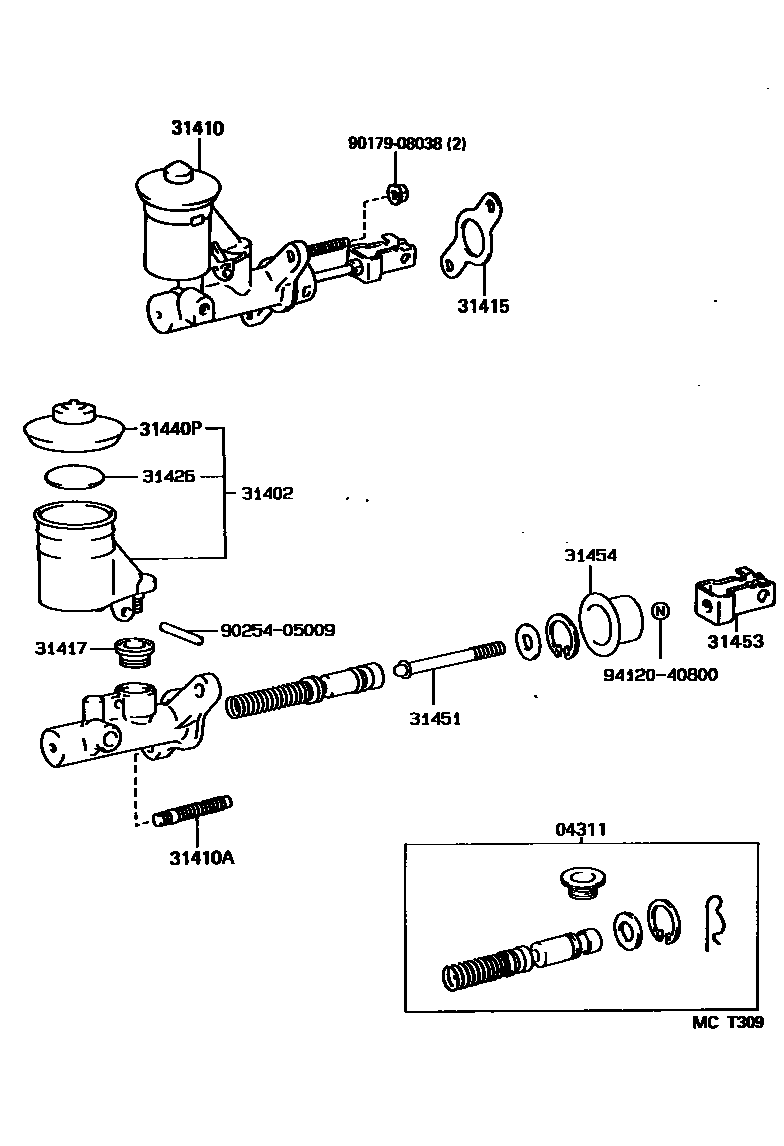 3103 — CLUTCH MASTER CYLINDER