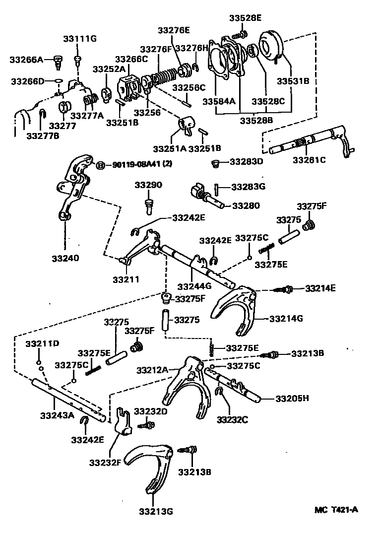 3307 — GEAR SHIFT FORK & LEVER SHAFT (MTM)