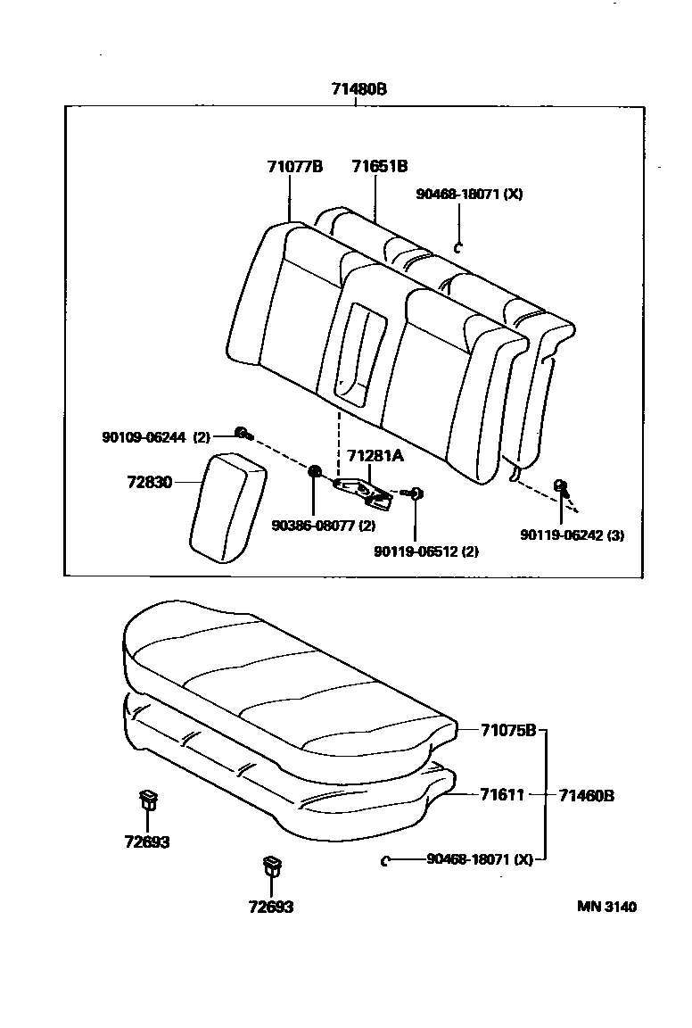 7102 — REAR SEAT & SEAT TRACK
