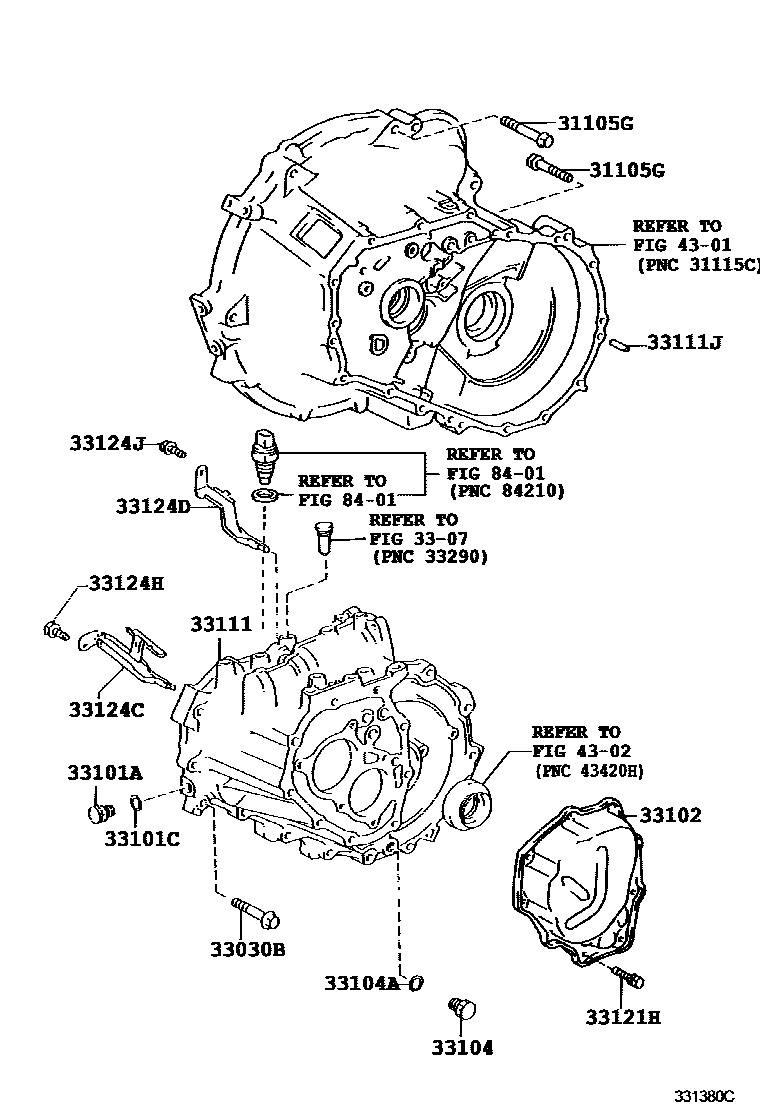 3302 — CLUTCH HOUSING & TRANSMISSION CASE (MTM)