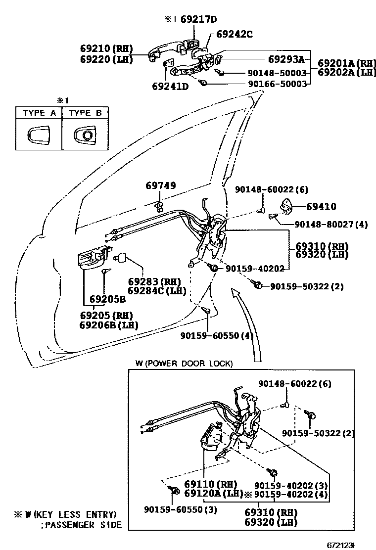 6703 — FRONT DOOR LOCK & HANDLE