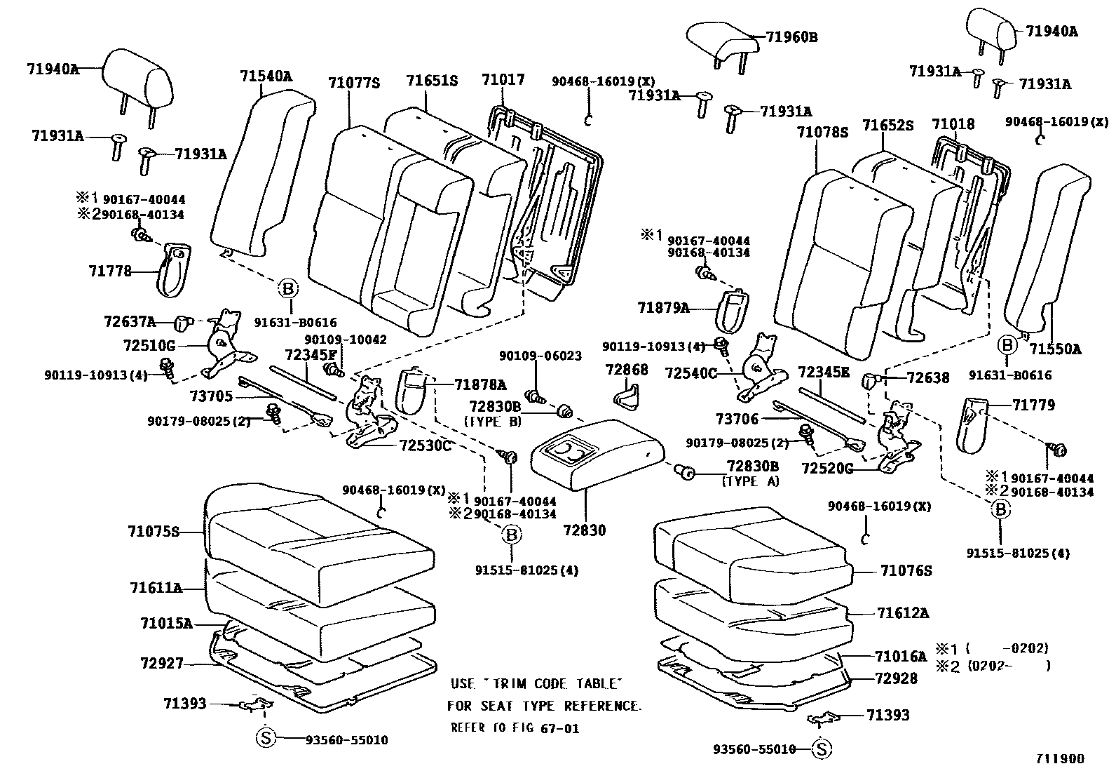 7102 — REAR SEAT & SEAT TRACK