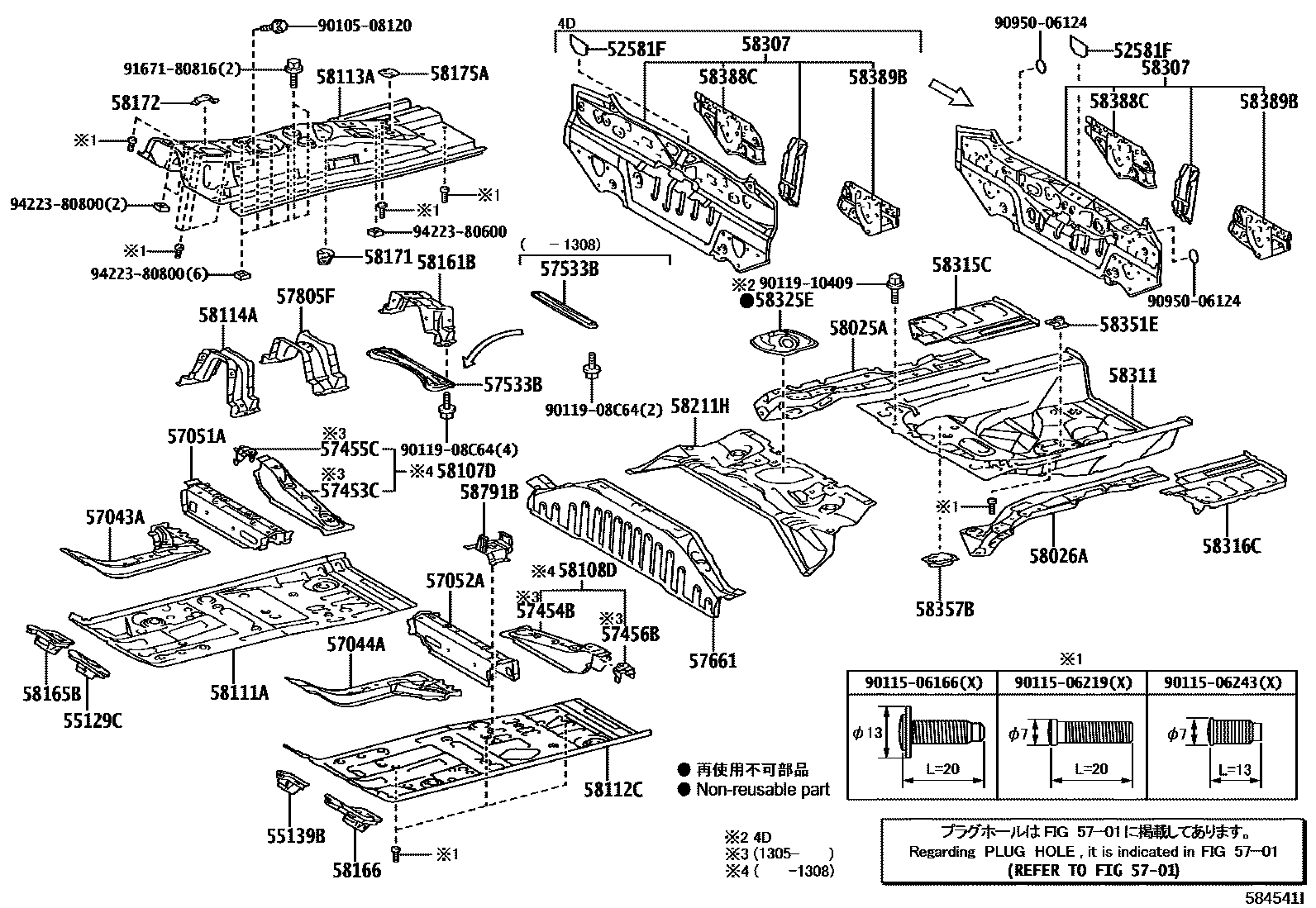 5801 — FLOOR PAN & LOWER BACK PANEL