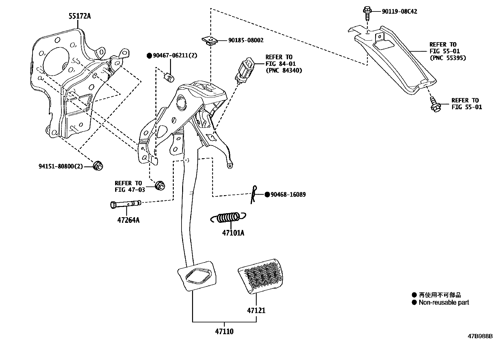 4701 — BRAKE PEDAL & BRACKET