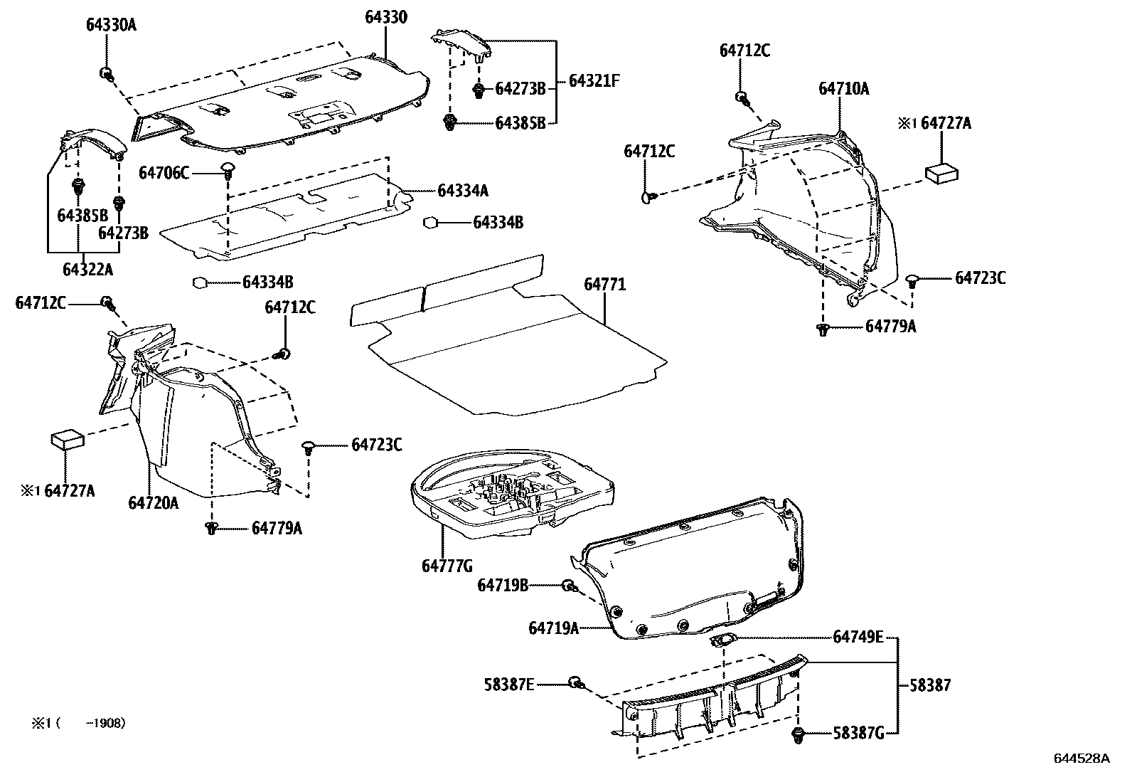 6403 — PACKAGE TRAY PANEL & LUGGAGE COMPARTMENT MAT