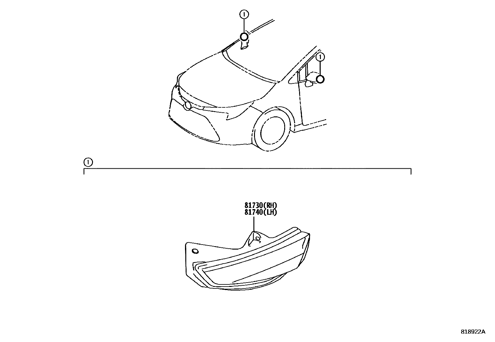 8106 — SIDE TURN SIGNAL LAMP & OUTER MIRROR LAMP