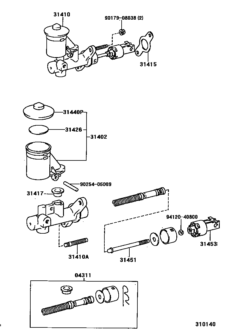 3103 — CLUTCH MASTER CYLINDER
