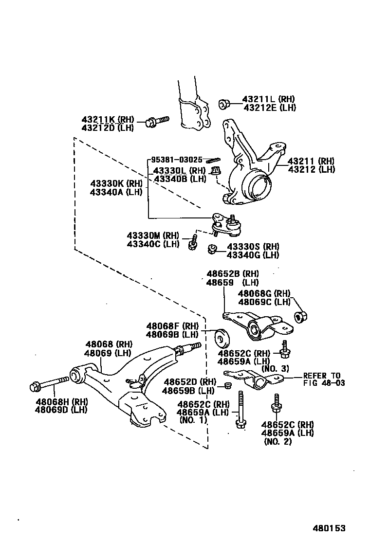 4802 — FRONT AXLE ARM & STEERING KNUCKLE