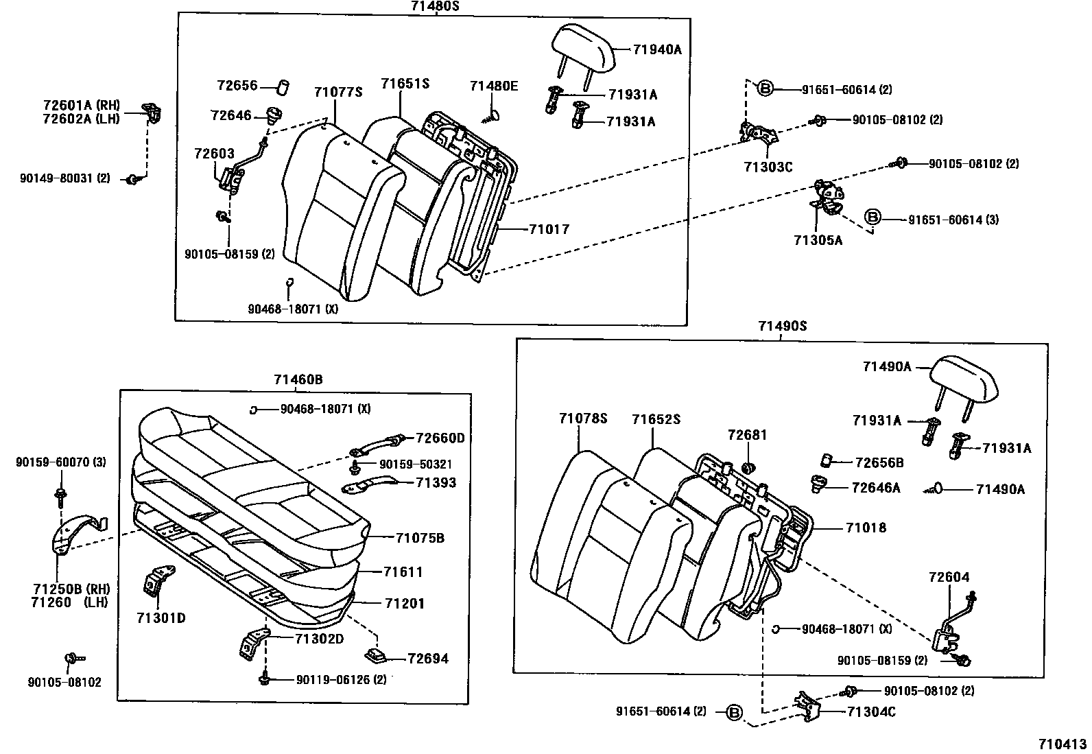 7102 — REAR SEAT & SEAT TRACK