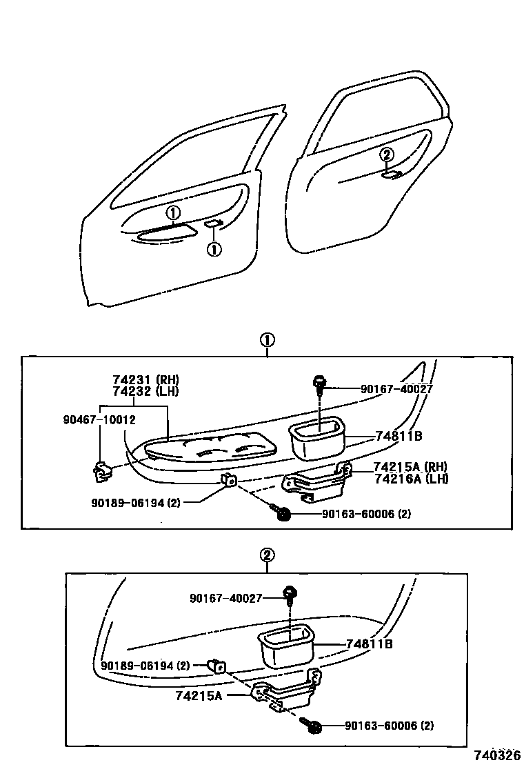 7401 — ARMREST & VISOR