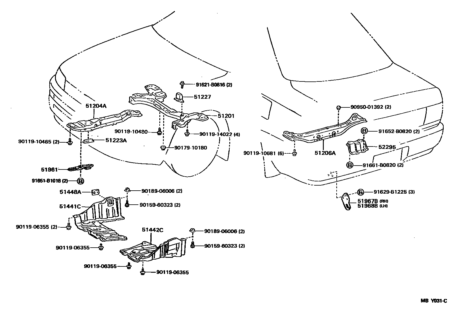 5102 — SUSPENSION CROSSMEMBER & UNDER COVER