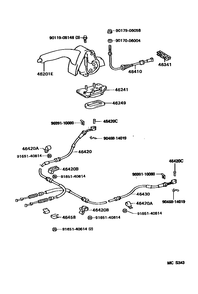 4601 — PARKING BRAKE & CABLE