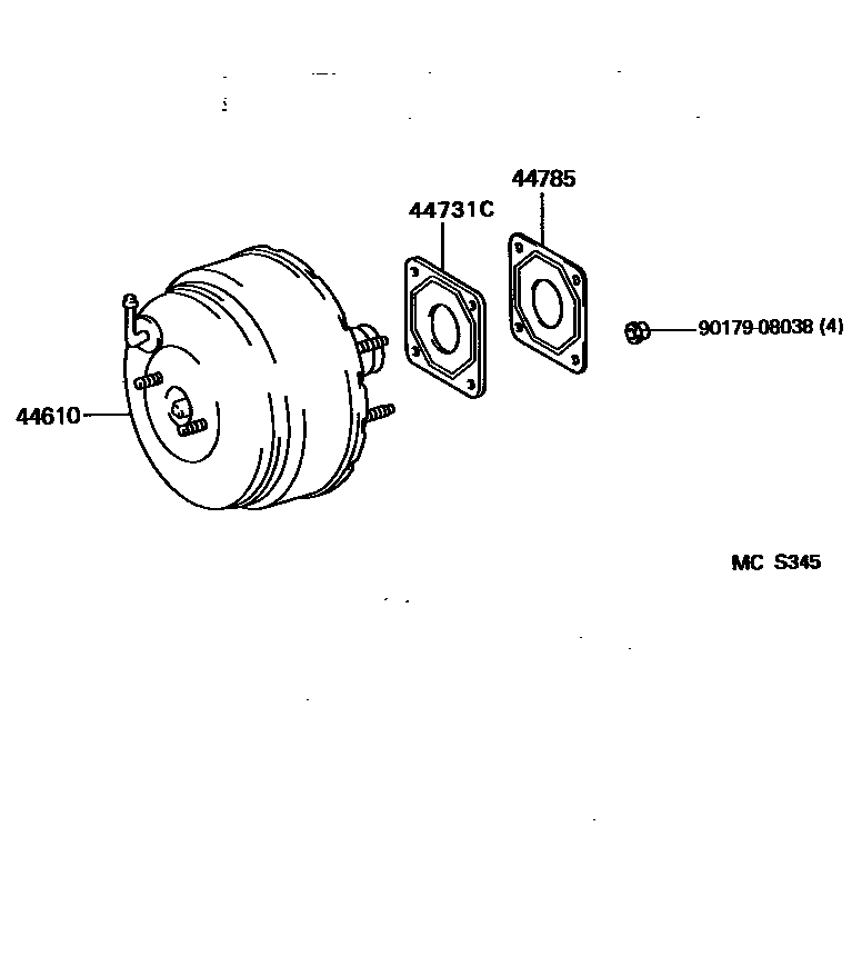 4703 — BRAKE BOOSTER & VACUUM TUBE