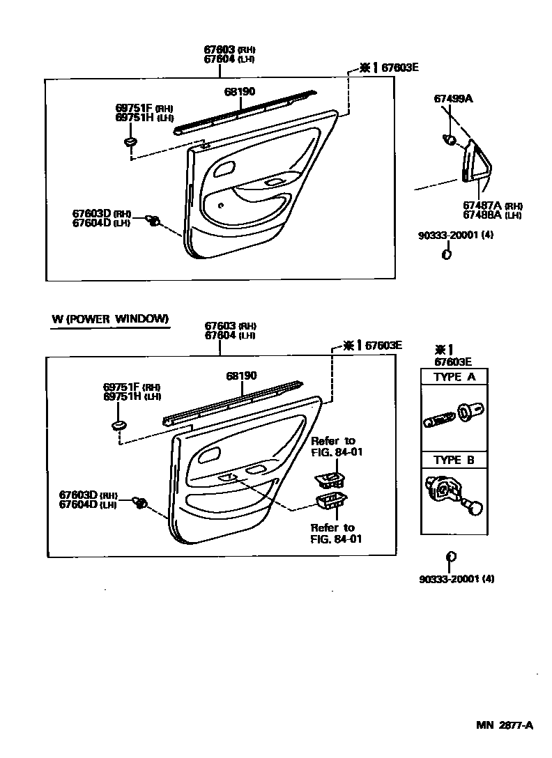 6705 — REAR DOOR PANEL & GLASS