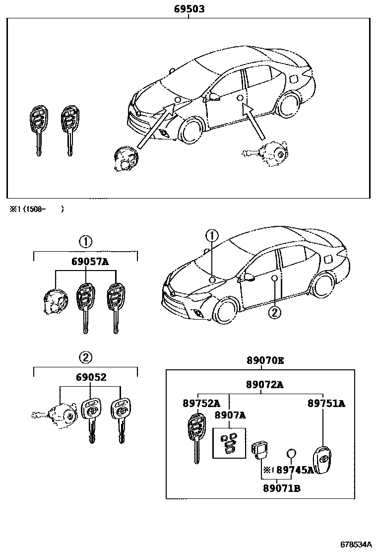 6712 — LOCK CYLINDER SET