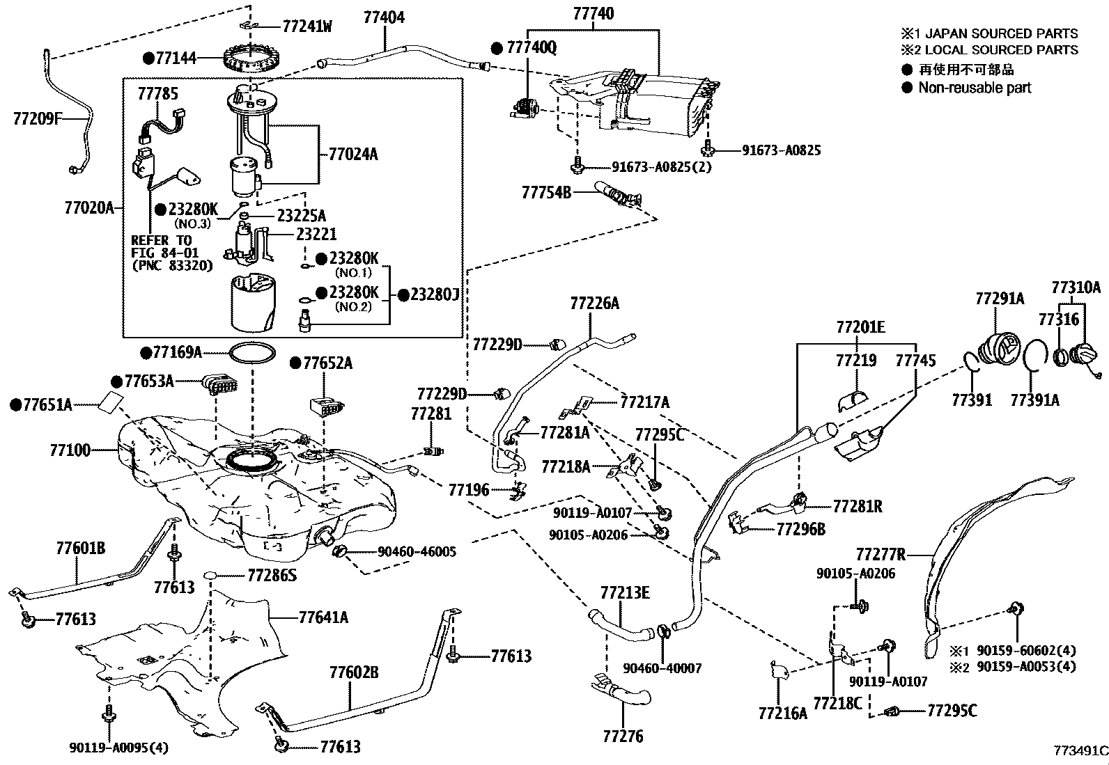 7701 — FUEL TANK & TUBE