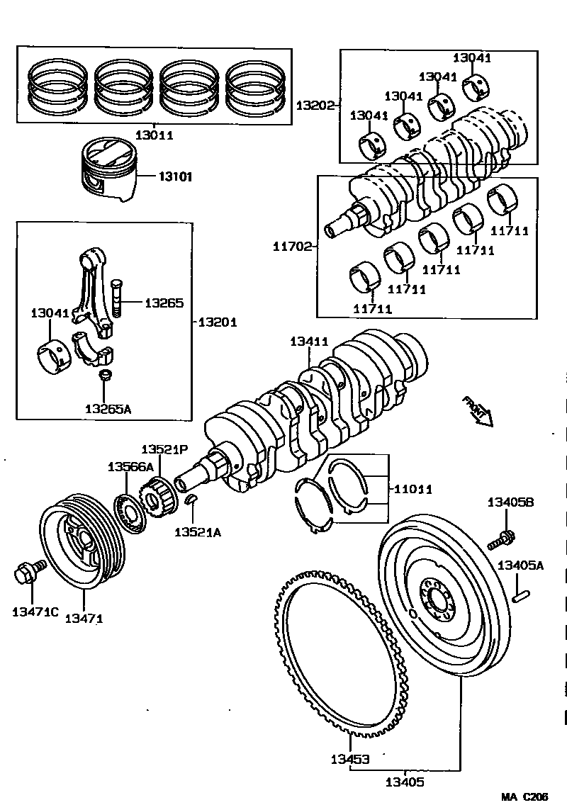 1301 — CRANKSHAFT & PISTON