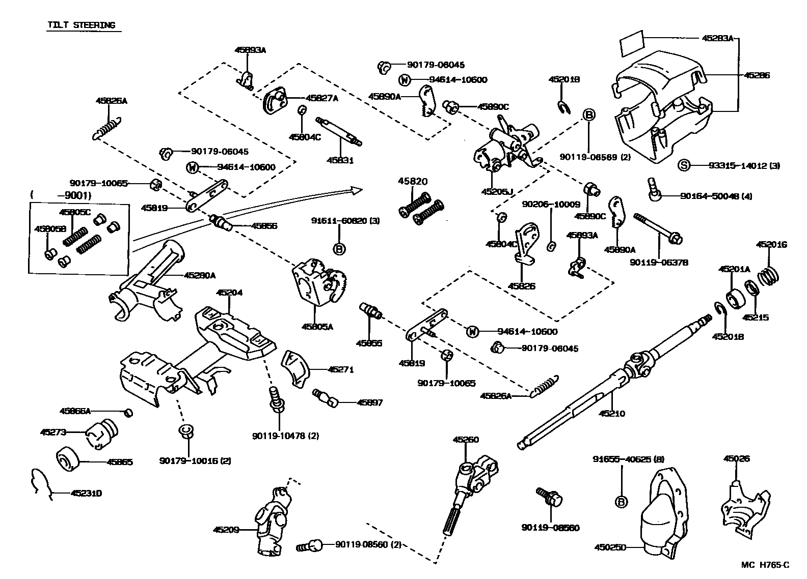 4501 — STEERING COLUMN & SHAFT