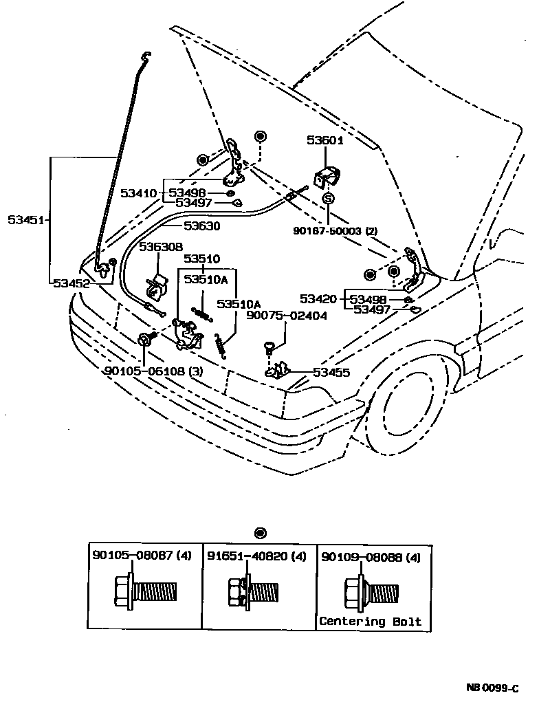 5303 — HOOD LOCK & HINGE