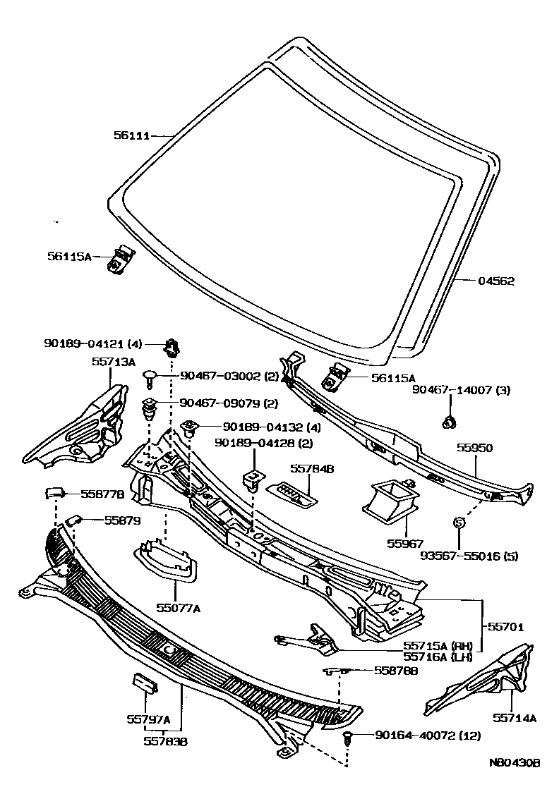 5503 — COWL PANEL & WINDSHIELD GLASS