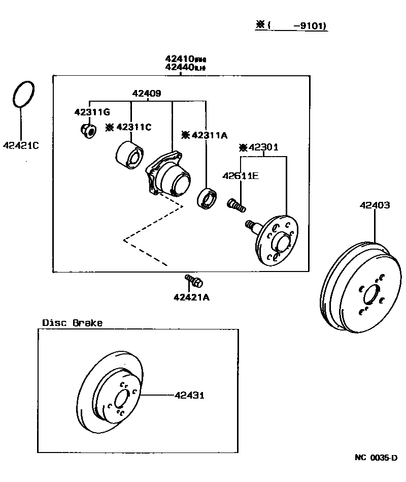 4102 — REAR AXLE SHAFT & HUB