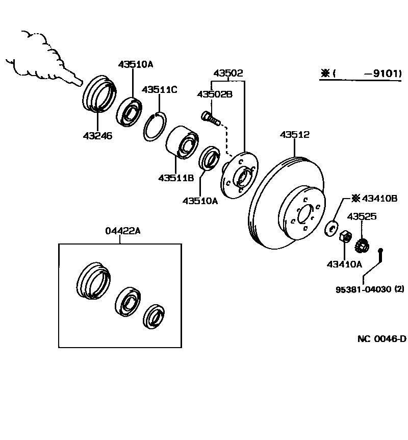 4303 — FRONT AXLE HUB